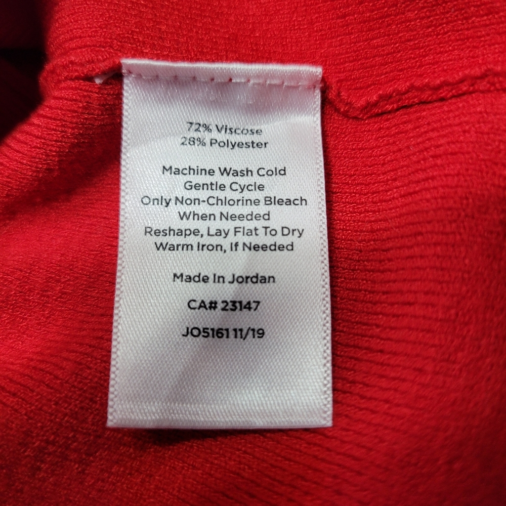 Women's Talbots Red Sweater Sz XL Petite - Picture 5 of 5